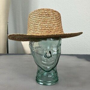 Lack of Color Straw Palm Leaf Boater Wide Brim Hat
